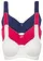 Lot de 3 soutiens-gorge coton à armatures, Couleur: magenta + bleu marine + écru