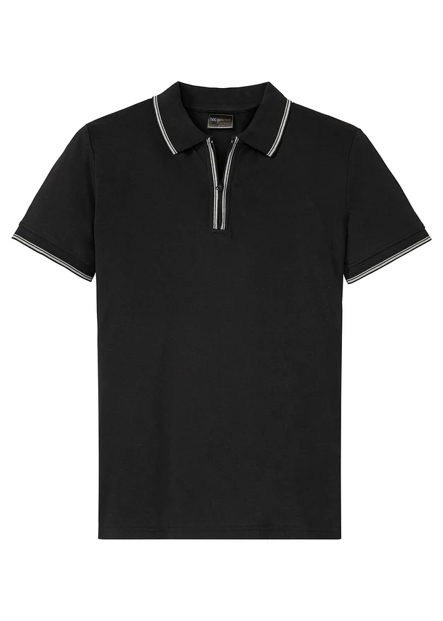 Poloshirt van katoen met ritssluiting