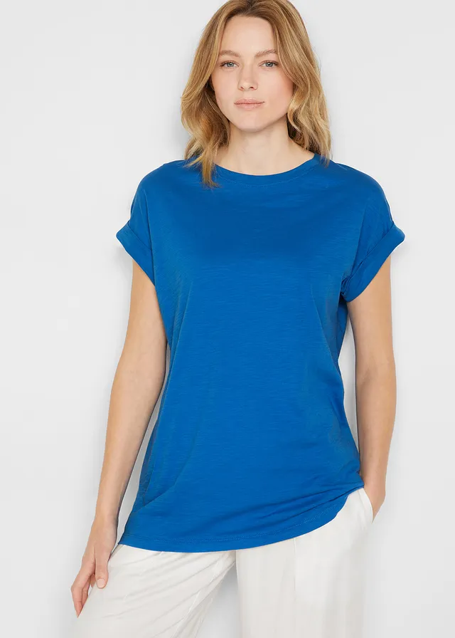 Longshirt van biologisch katoen (set van 2) • blauw+wit • product-page.page-title-suffix