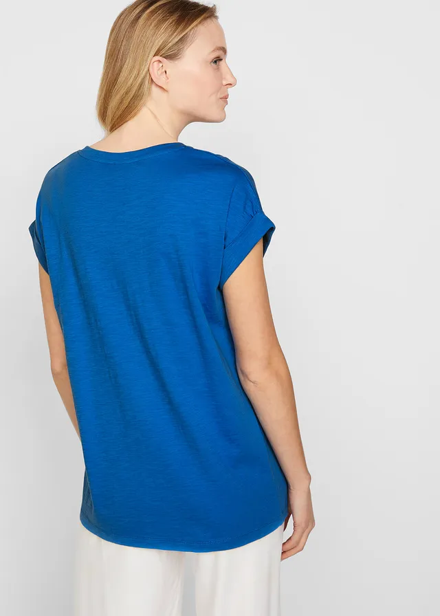 Longshirt van biologisch katoen (set van 2) • blauw+wit • product-page.page-title-suffix