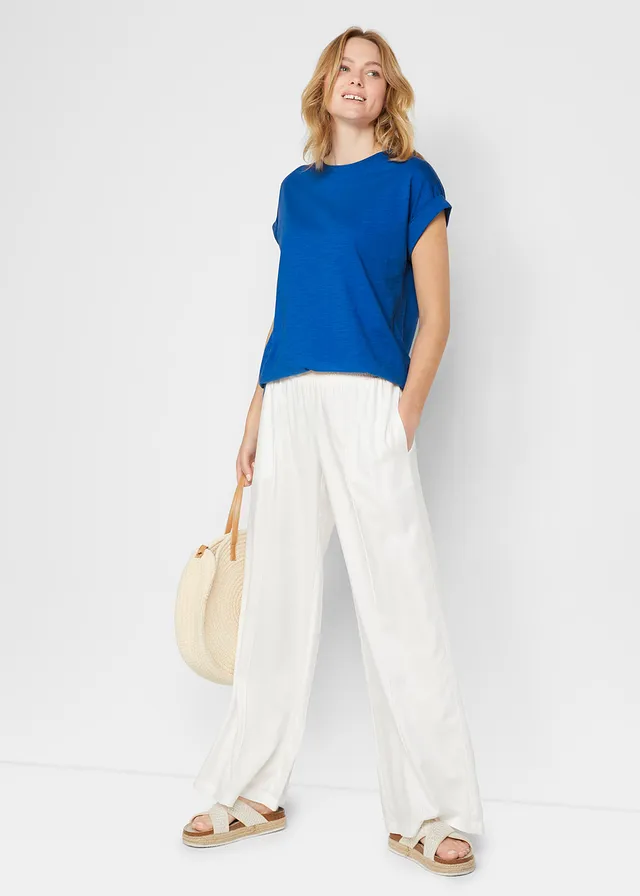 Longshirt van biologisch katoen (set van 2) • blauw+wit • product-page.page-title-suffix