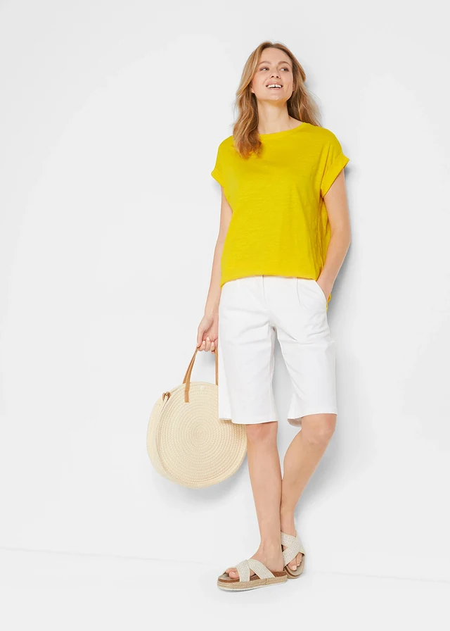 Lot de 2 T-shirts longs 100% coton • jaune narcisse + noir • product-page.page-title-suffix