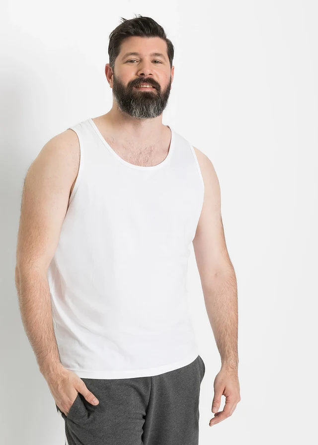 Tanktop (set van 3), Kleur: kobaltturkoois+wit+donkerblauw
