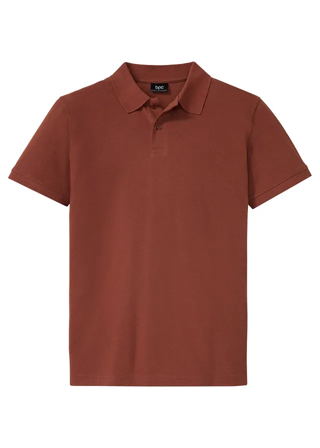 Poloshirt van piqué van biologisch katoen • mahoniebruin • bonprix online shop