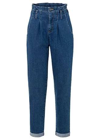 Strečové žíny Mom, High Waist • modrá stone • bonprix obchod