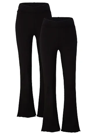 Legginsy z poszerzanymi nogawkami (2 pary)