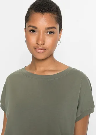 Longshirt van katoen • olijfgroen • bonprix online shop