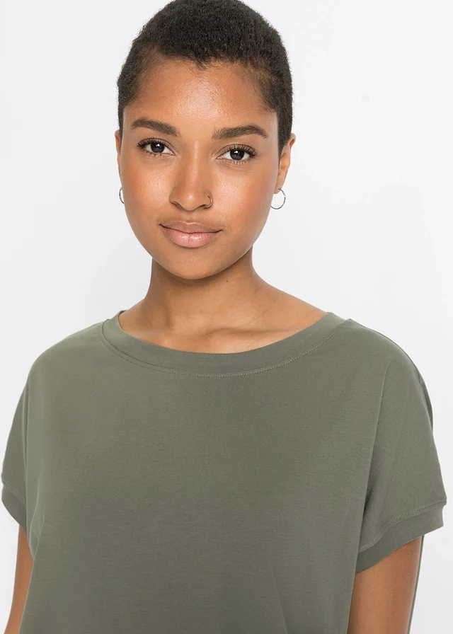 Longshirt van katoen • olijfgroen • product-page.page-title-suffix