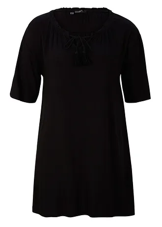 T-shirt tunique en viscose extensible • noir • Boutique bonprix