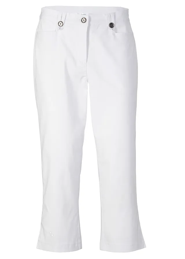 7/8 bengalínové nohavice, s rozparkom a pohodlným pásom 7/8 bengalínové nohavice, s rozparkom a pohodlným pásom