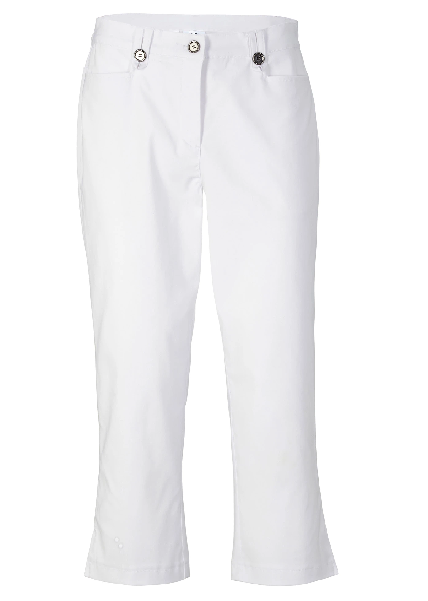 7/8 bengalínové kalhoty s pohodlným pasem • bílá • bonprix obchod
