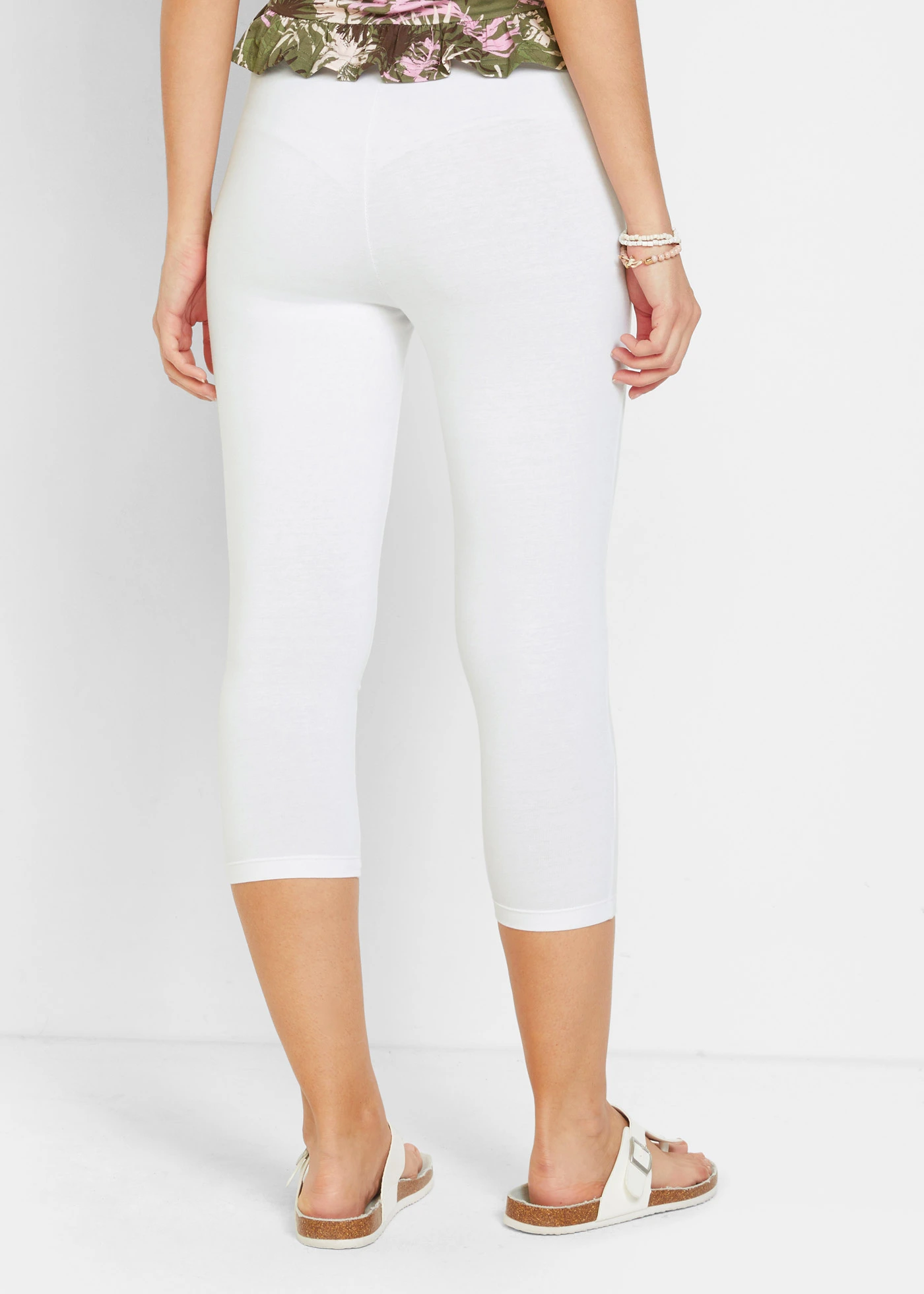 Capri legging kényelmes derékpánttal • fehér • bonprix áruház