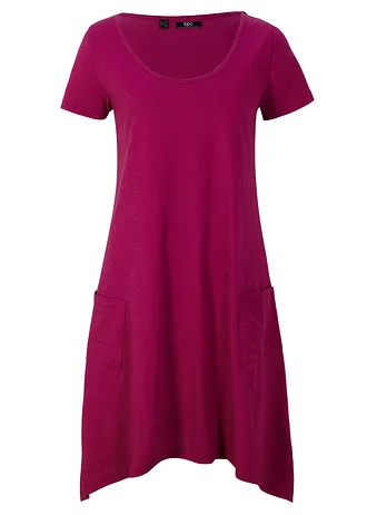 Korte, katoenen shirtjurk van slub garen • violetorchidee • bonprix online shop