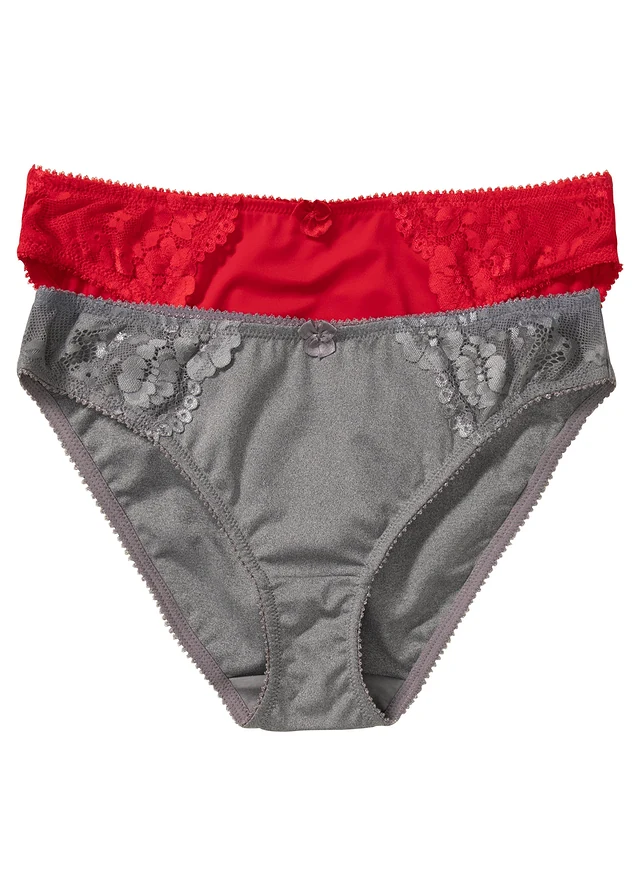 Slip met subtiel kant (set van 2)