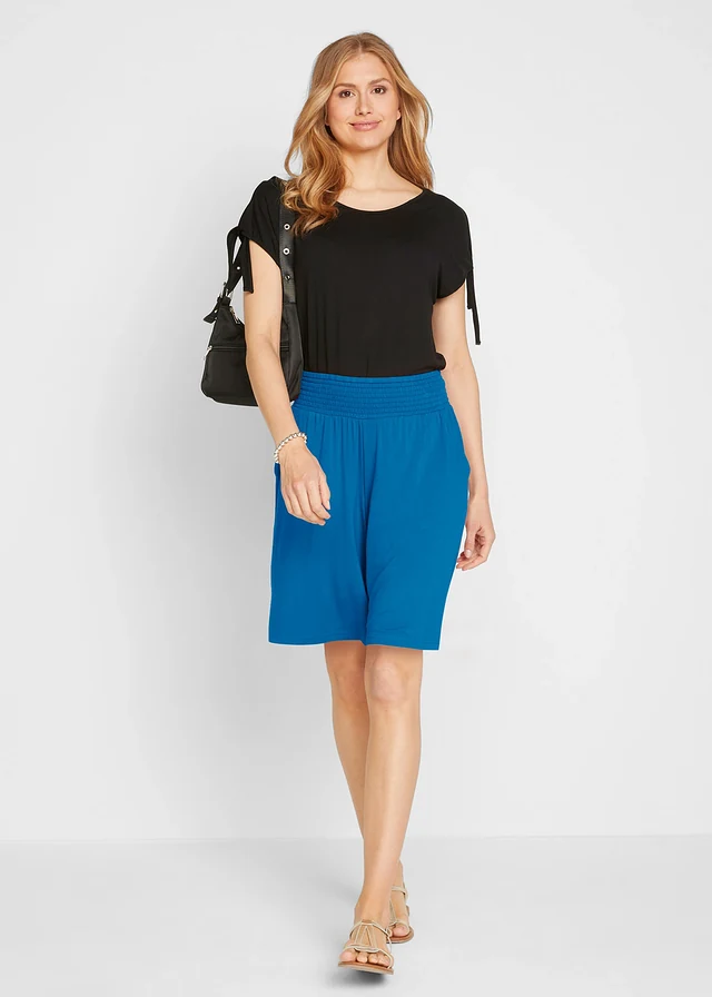 Bermuda en jersey viscose • bleu arctique • product-page.page-title-suffix