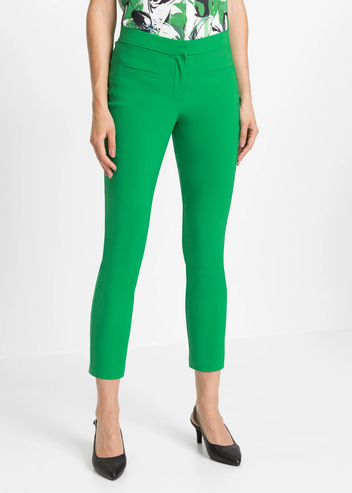 7/8 broek van bengaline • grasgroen • bonprix online shop