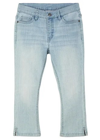 Jeansy rybaczki, średni stan • lodowy niebieski denim • sklep bonprix