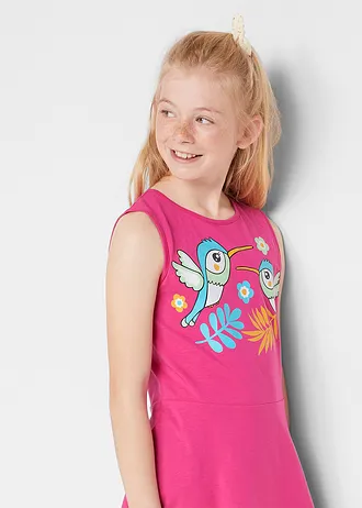 Jersey jurk van biologisch katoen (set van 3) • soft mint+diepviolet+pinklady • bonprix online shop