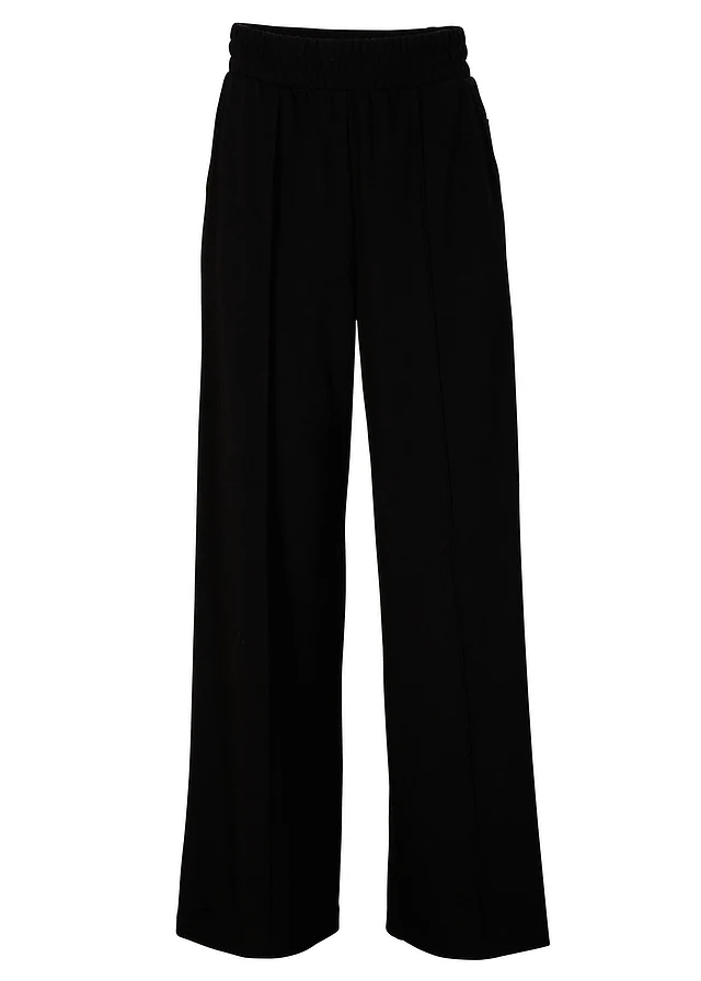 Pantalon large à pinces en jersey