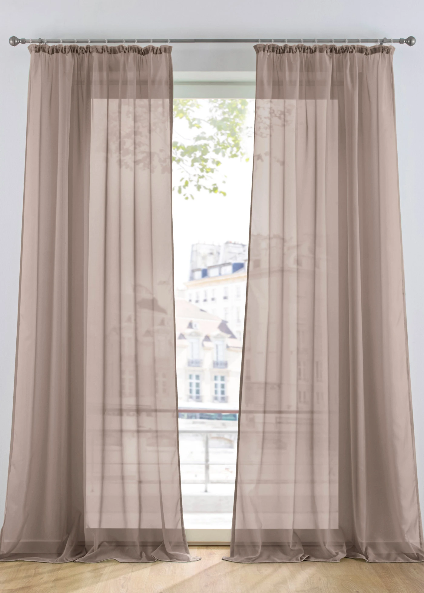 Voilage en tissu léger • taupe • Boutique bonprix