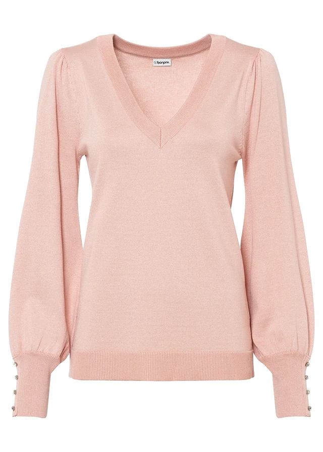 Pull en fine maille, viscose majoritaire, Couleur: rose vintage