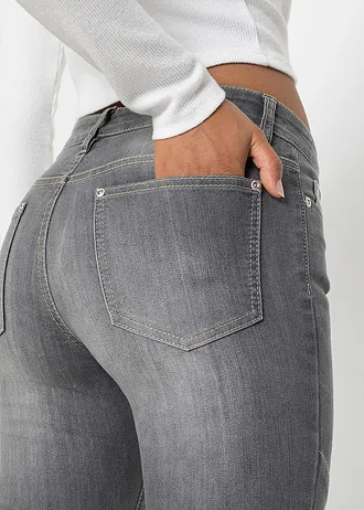 Džíny Flared, Mid Waist • šedý denim/antracitový denim/středně šedý denim • bonprix obchod