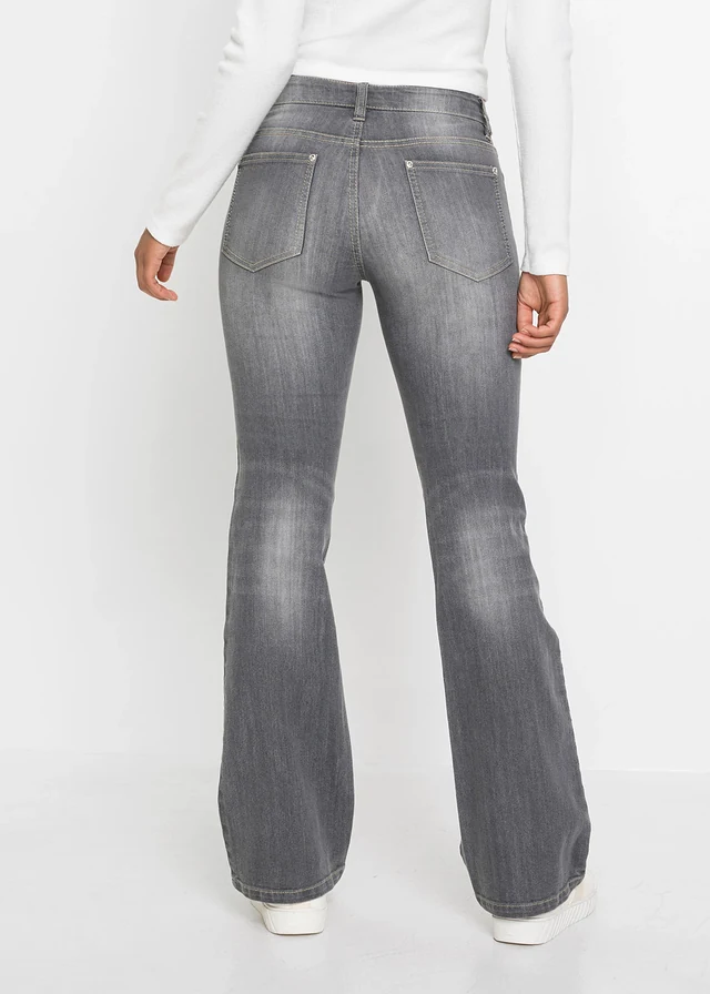 Jean flare taille mi-haute • gris denim/denim gris foncé/medium gris denim • product-page.page-title-suffix