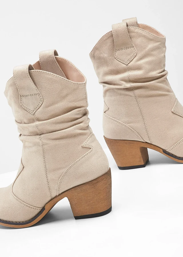 Bottines western à fronces • beige • product-page.page-title-suffix