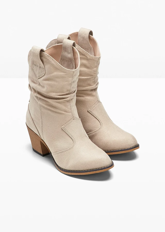 Bottines western à fronces • beige • product-page.page-title-suffix