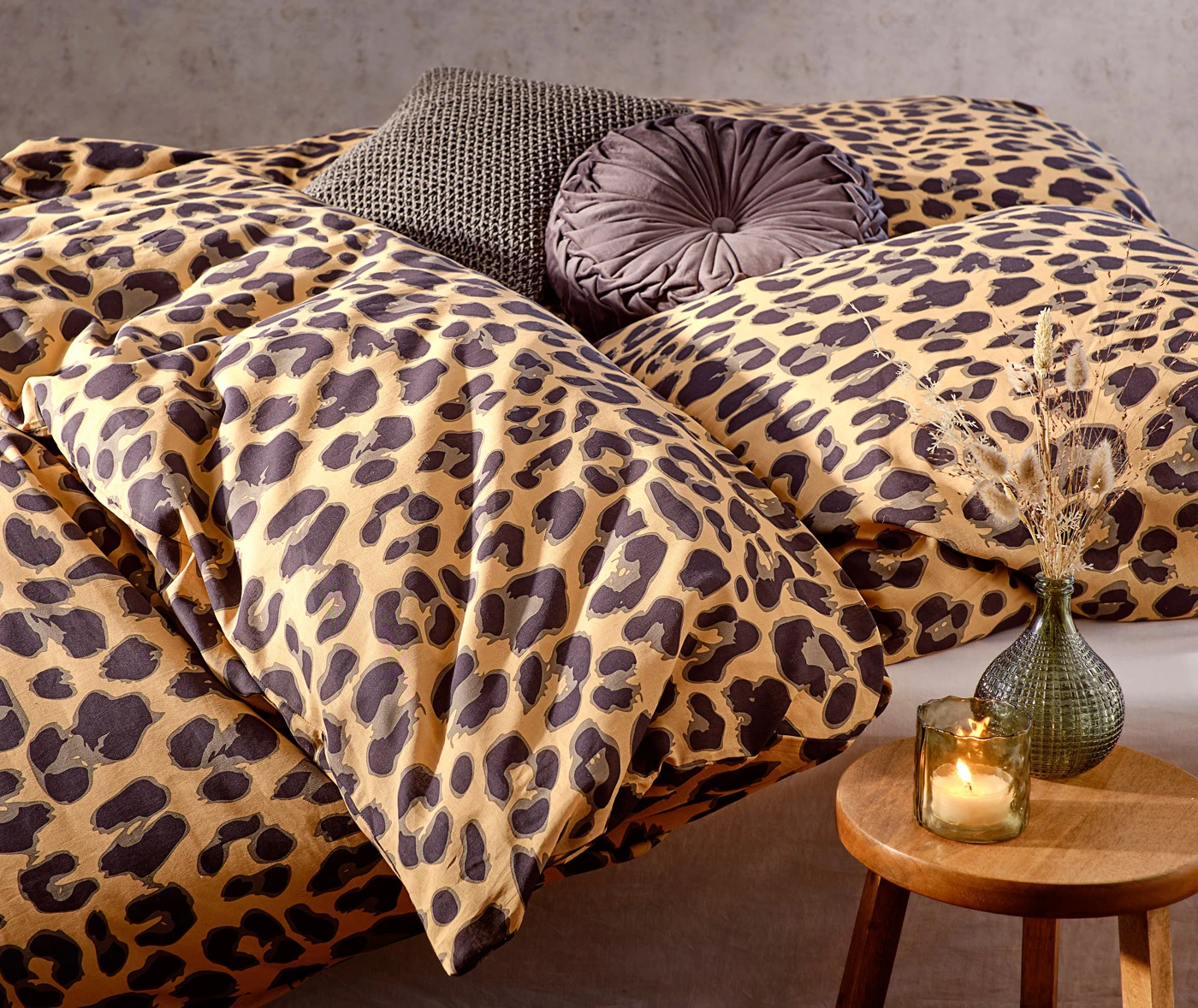 Posteľná bielizeň s leopardím dizajnom • hnedá • obchod bonprix