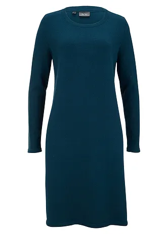 Basic gebreide jurk met gerecycled katoen