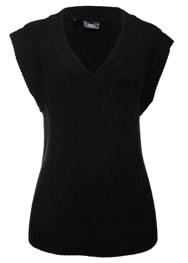 Pletená vesta • černá • bonprix obchod