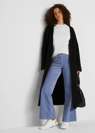 Longsleeve van puur biologisch katoen (set van 2), slim fit • wit+zwart • bonprix online shop