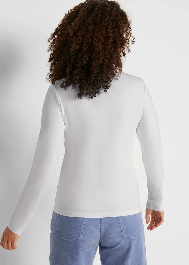 Longsleeve van puur biologisch katoen (set van 2), slim fit • wit+zwart • product-page.page-title-suffix