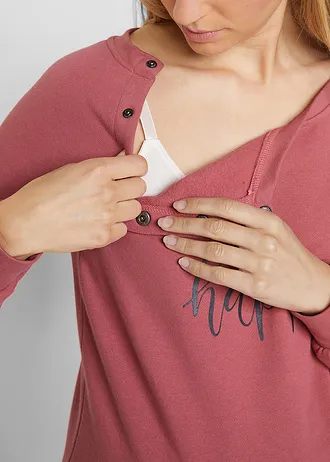 Těhotenská a kojicí mikina 2 v 1 • antická bobulová • bonprix obchod