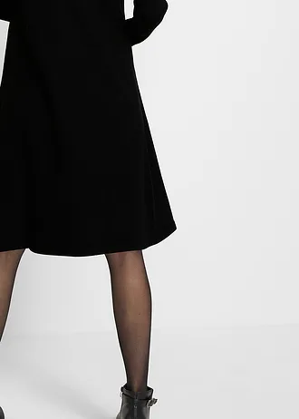 Basic gebreide jurk met gerecycled katoen • zwart • bonprix online shop