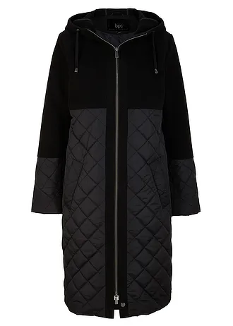 Kabát ze směsi materiálů • černá • bonprix obchod