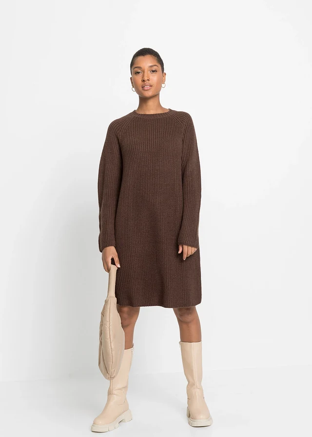 Robe en maille • marron • Boutique bonprix