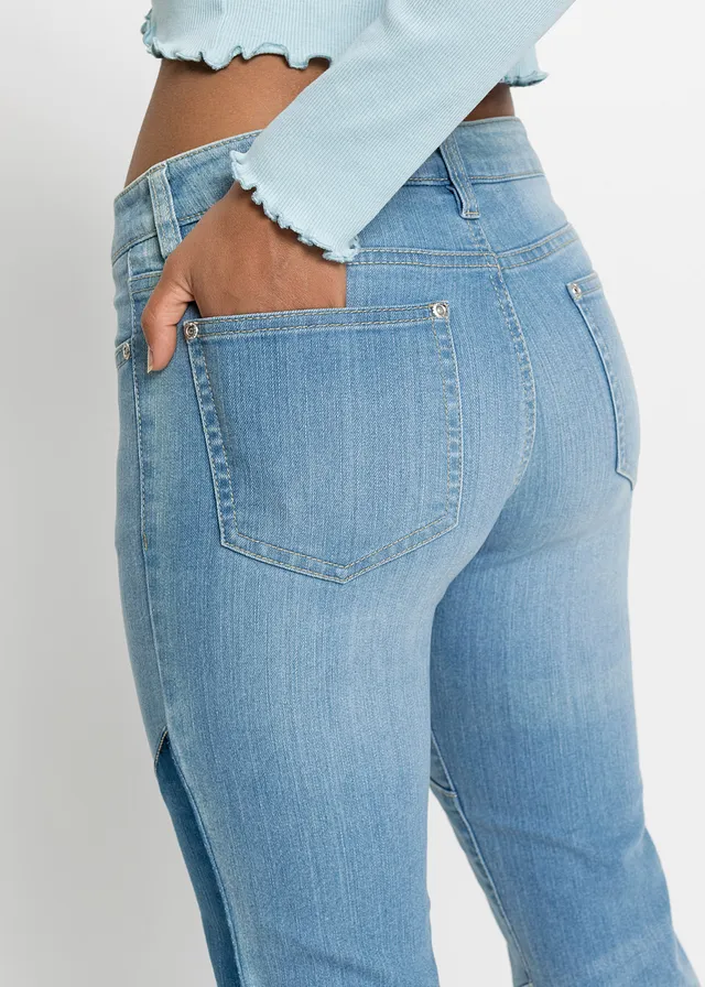 Jean flare taille mi-haute • denim bleu clair/bleu stone/denim bleu foncé • product-page.page-title-suffix