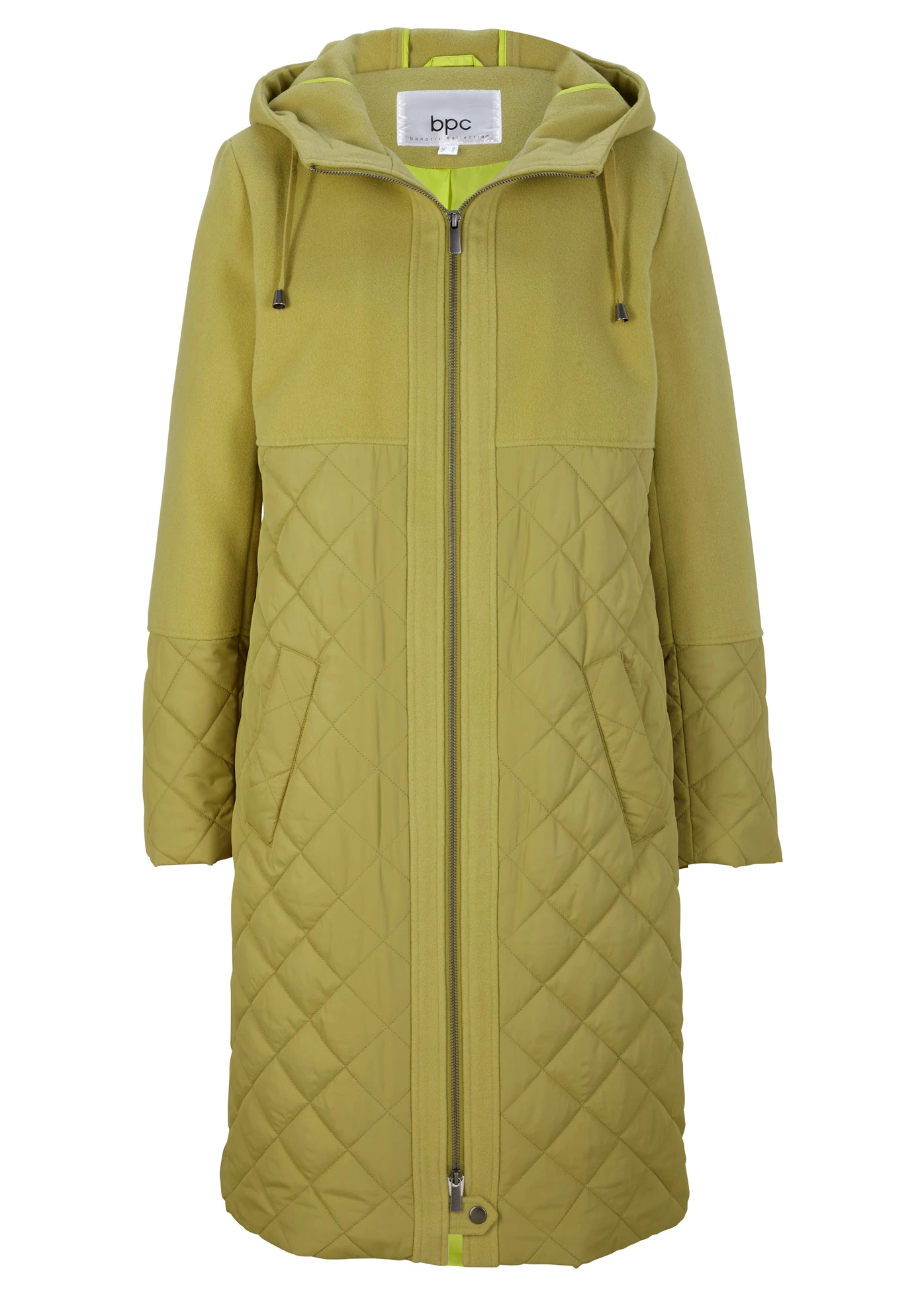 Kabát ze směsi materiálů • zlatě olivová • bonprix obchod