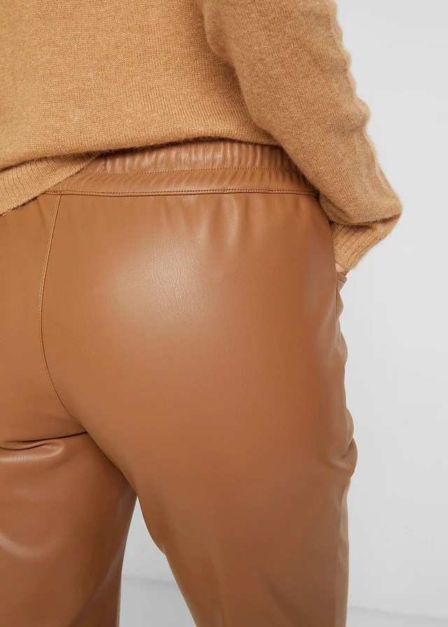 Imitatieleren instapbroek • mokkabruin • product-page.page-title-suffix