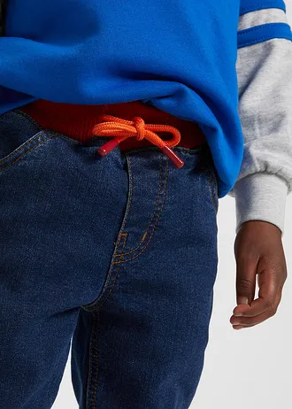 Termo džíny s žerzejovou podšívkou, Regular Fit, Straight • tmavě modrý denim • bonprix obchod