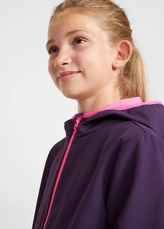 Waterafstotende softshell jas met capuchon • donkerpaars • bonprix online shop