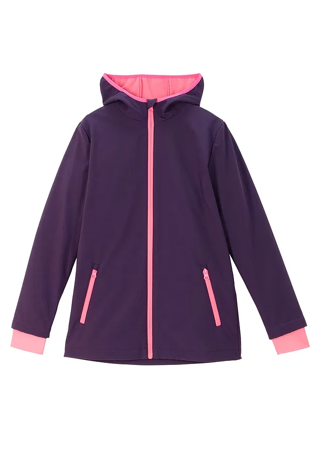 Waterafstotende softshell jas, Kleur: donkerpaars