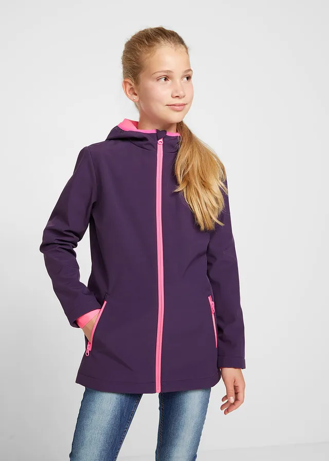 Waterafstotende softshell jas, Kleur: donkerpaars
