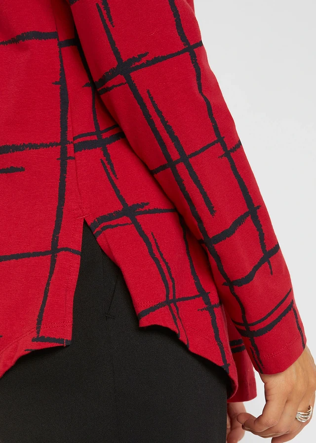 Longshirt • donkerrood-zwart • product-page.page-title-suffix