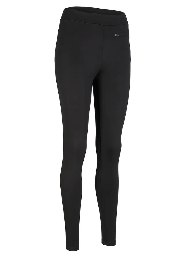 Legging thermique avec poche, longueur cheville, Couleur: noir