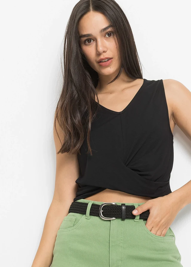 Stretchriem, Kleur: zwart