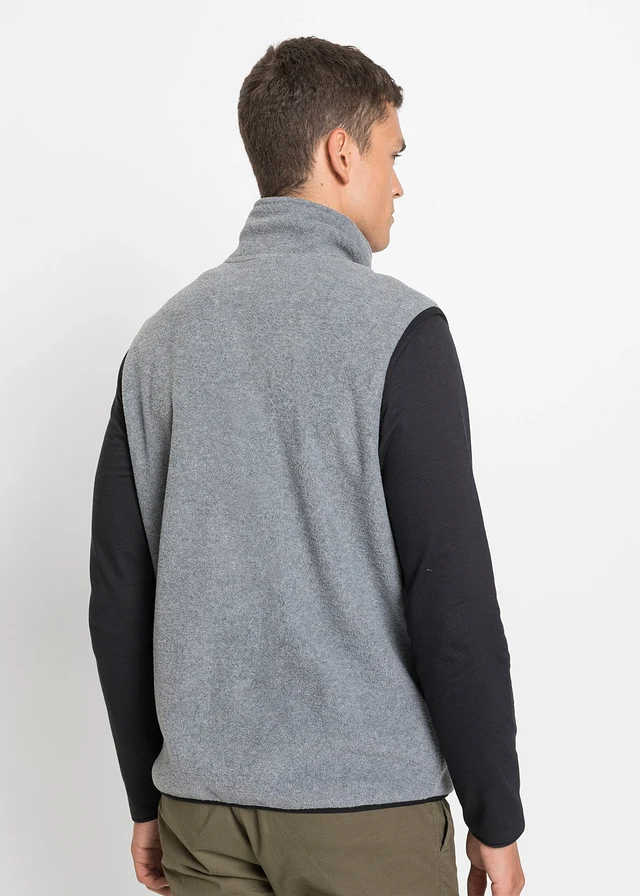 Lot de 2 gilets sans manches en polaire • noir+gris chiné • product-page.page-title-suffix