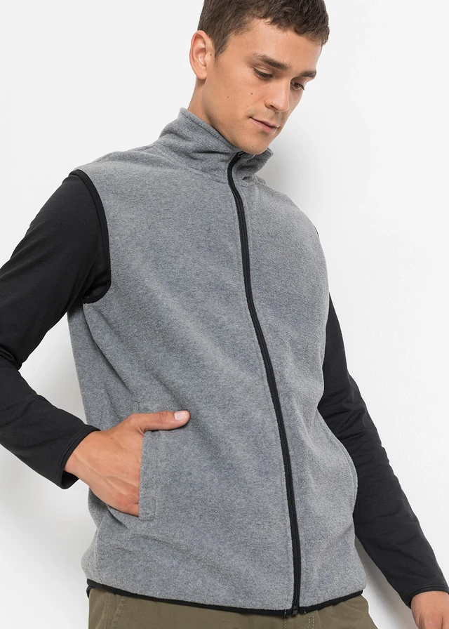 Fleece bodywarmer (set van 2) • zwart+grijs gemêleerd • product-page.page-title-suffix